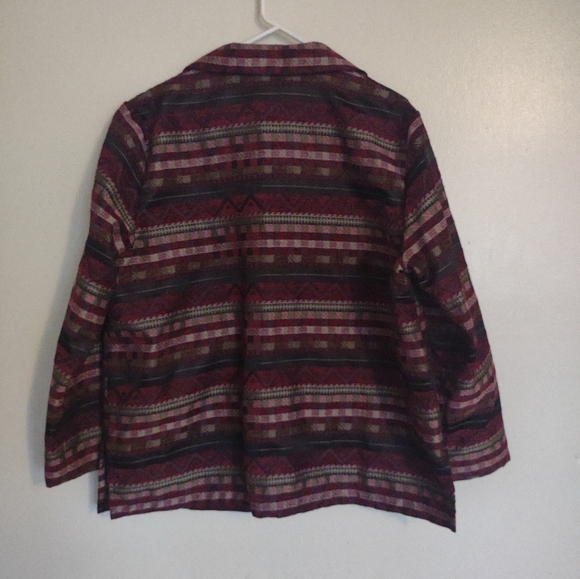 Sag Harbor Printed Blazer Jacket Size 16W - Picture 2 of 12